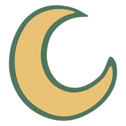 Moon color stroke pastel PNG Design