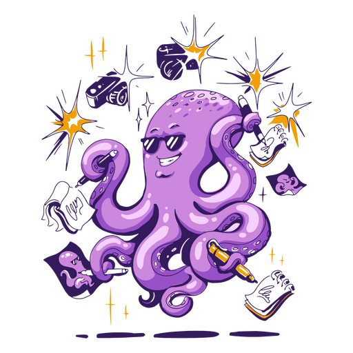 Oktopus-Berühmtheit PNG-Design