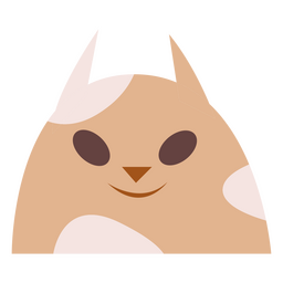 Flaches Gesicht der beschmutzten Katze PNG-Design