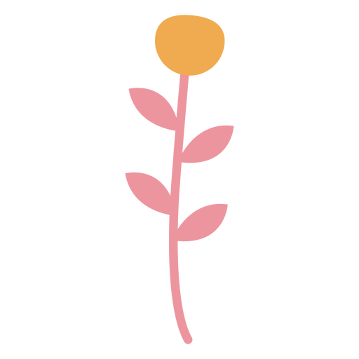 Icono de flor minimalista Diseño PNG