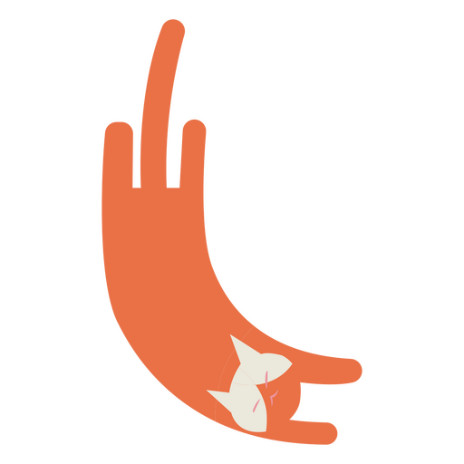 ícone minimalista de gato laranja Desenho PNG