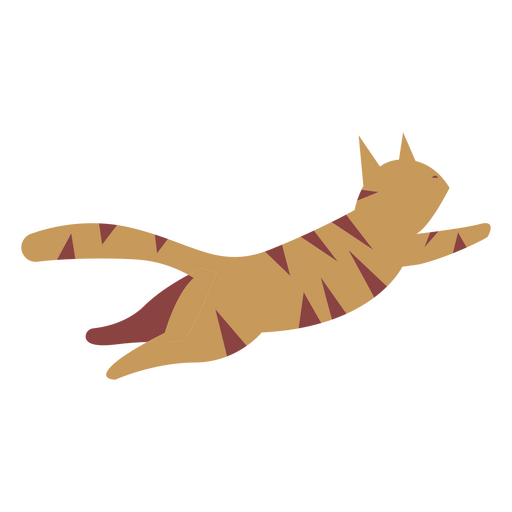 Tabby-flache Katze PNG-Design