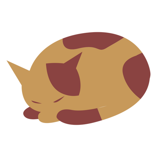 Gato malhado dormindo Desenho PNG