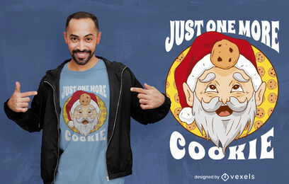 Santa claus and cookies t-shirt design
