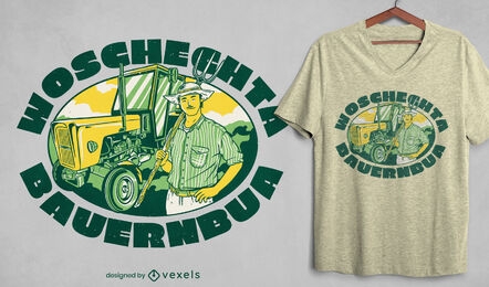 Diseño de camiseta de granjero genial