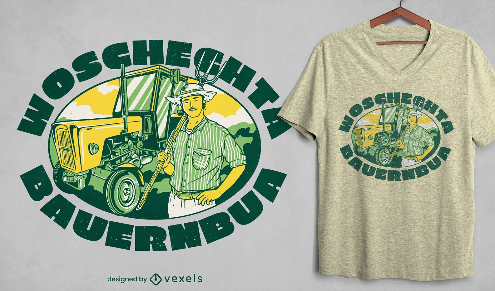 Cool farmer t-shirt design