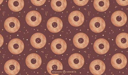 Glazed donuts sweet food pattern design
