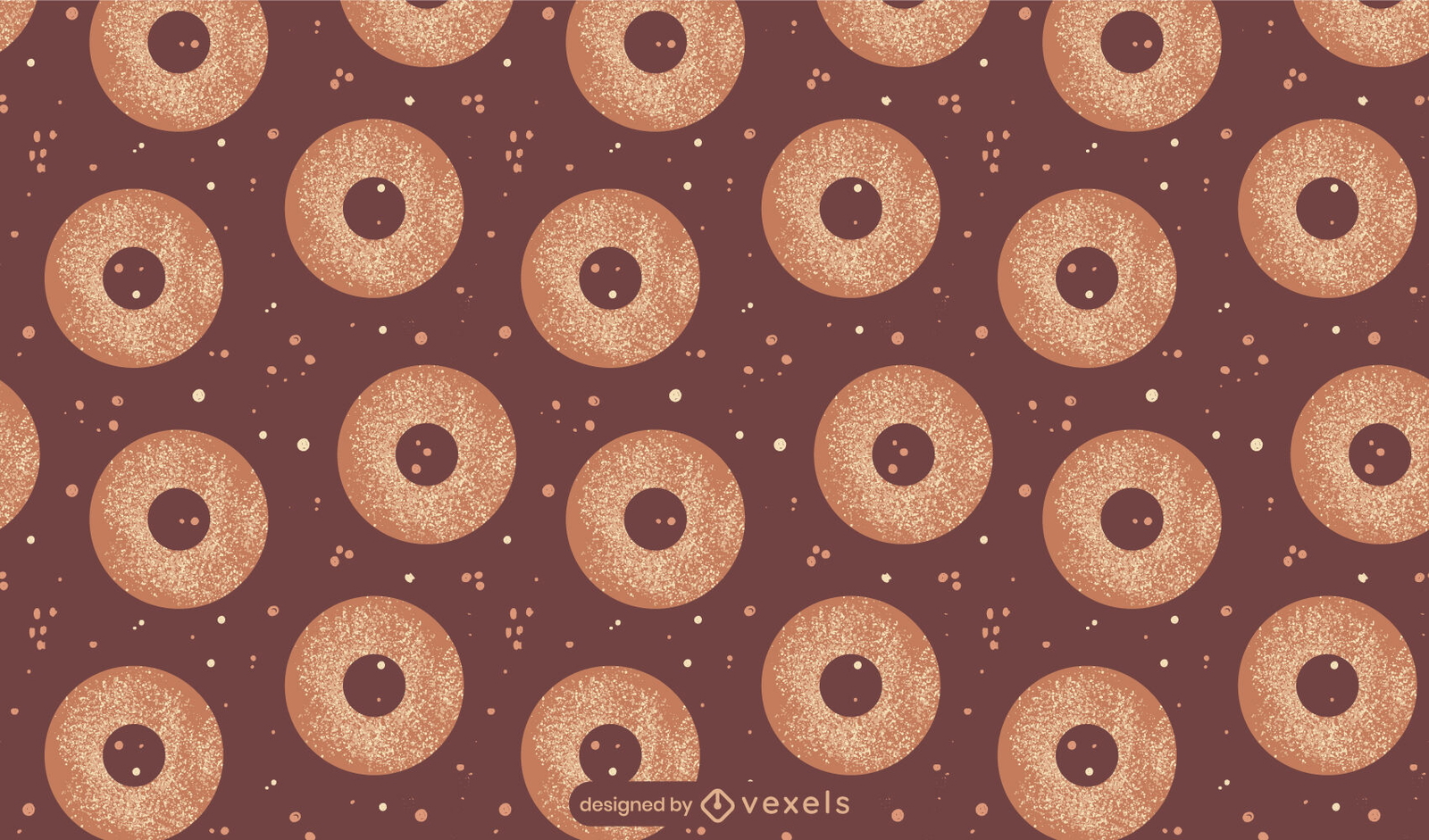 Design de padrão de alimentos doces rosquinhas vitrificadas