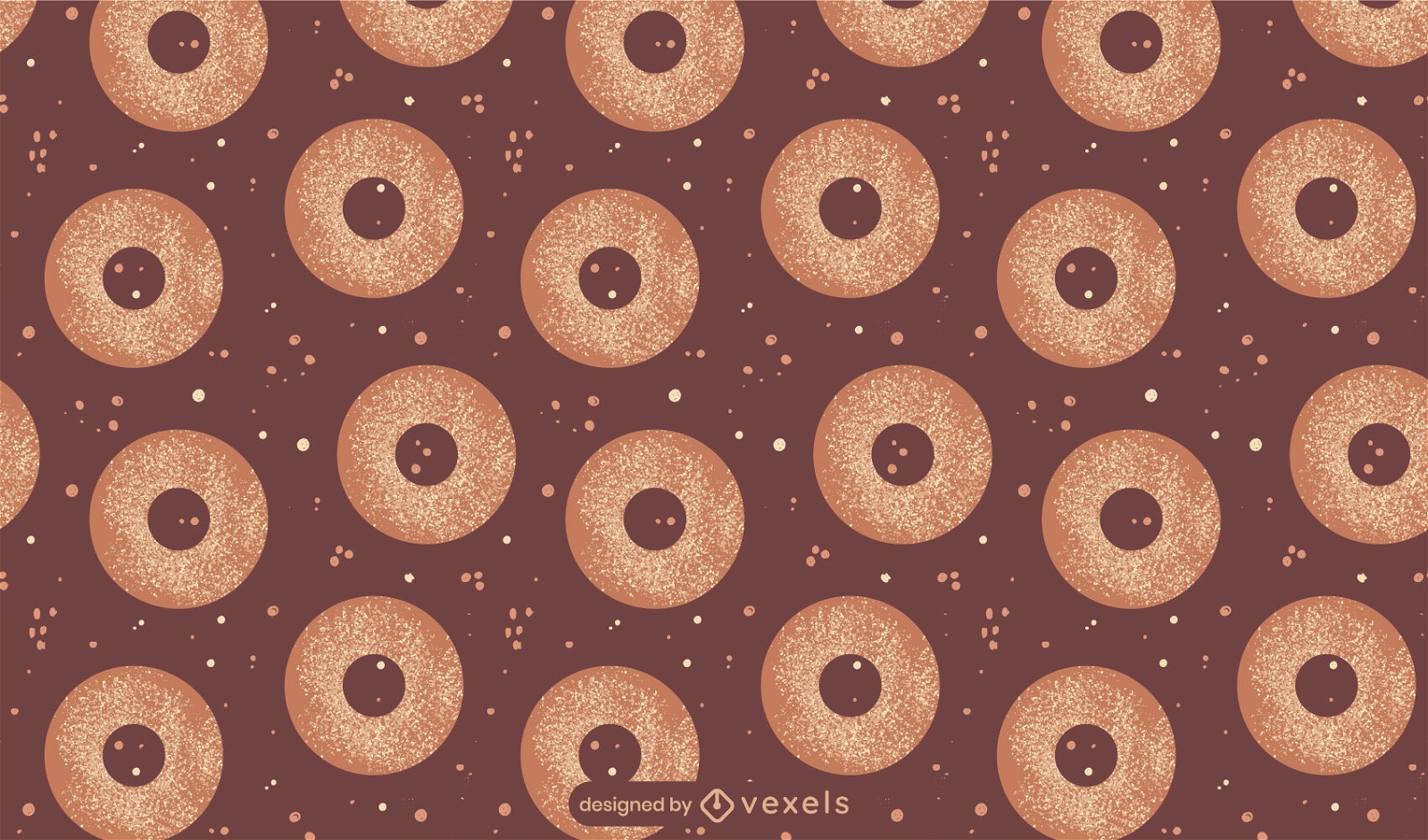 Glazed donuts sweet food pattern design
