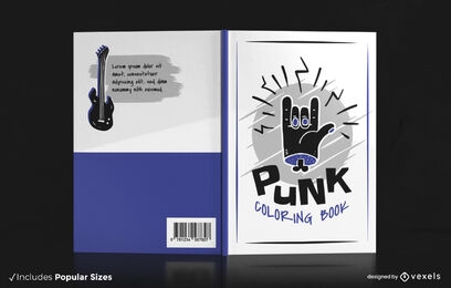 Punk music hand symbol book cover design