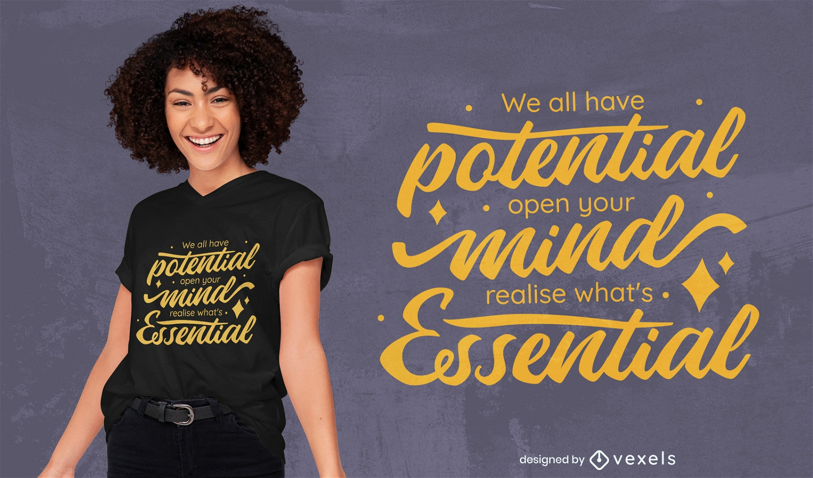 Open mind lettering motivational quote t-shirt design