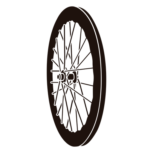 Bike wheel transport silhouette