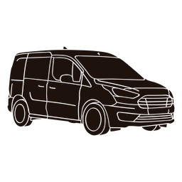 Van car transport silhouette PNG Design