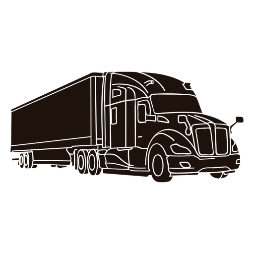 Truck transport silhouette PNG Design