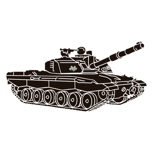 Silhouette des Militärpanzertransports PNG-Design