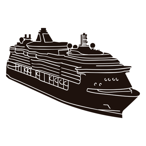 Große Kreuzfahrttransportsilhouette
