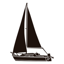 Sailboat transport silhouette PNG Design Transparent PNG