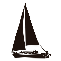 Silueta de transporte de velero Diseño PNG