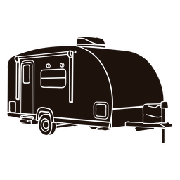 Motorhome transport silhouette PNG Design Transparent PNG