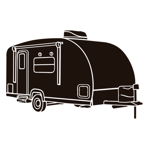 Motorhome transport silhouette PNG Design