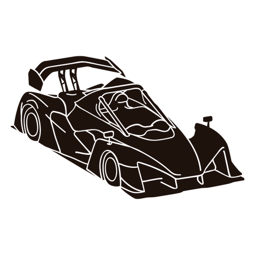 Racecar transport silhouette PNG Design