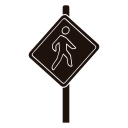 Walk sign transport silhouette PNG Design