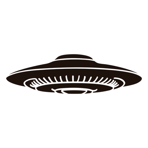 UFO-Raumtransport-Silhouette PNG-Design