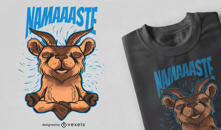 Namaste Yoga Ziege T-Shirt Design