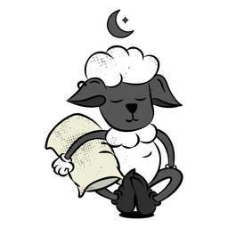 Sleeping pillow sheep animal character PNG Design Transparent PNG
