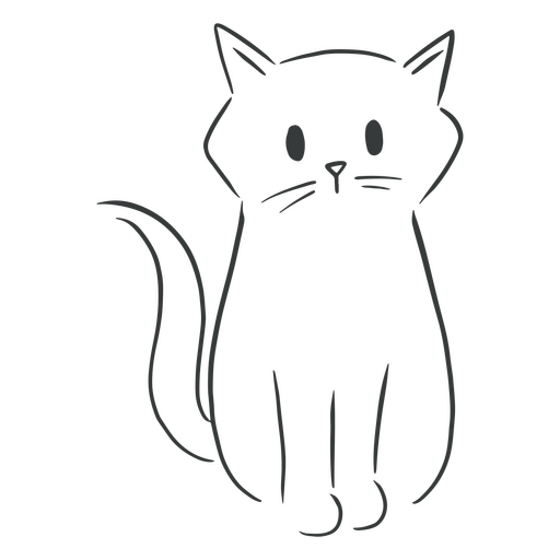 desenho de gato em estilo simples 8481033 PNG