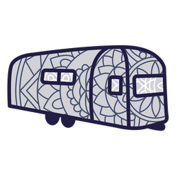 Icono de tren mandala Diseño PNG
