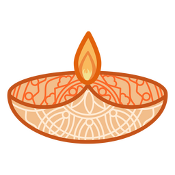 Icono decorativo de vela mandala Diseño PNG