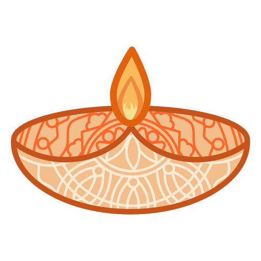 Dekorative Ikone der Mandala-Kerze PNG-Design