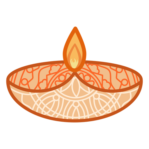 ícone decorativo de vela mandala Desenho PNG