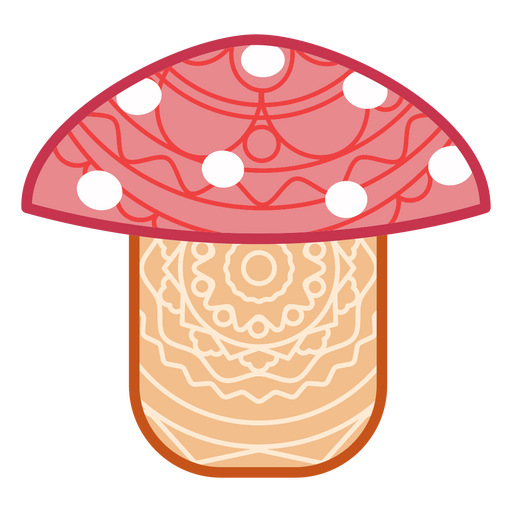 Icono de hongo mandala Diseño PNG