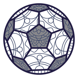 Ícone de mandala de bola de futebol Desenho PNG