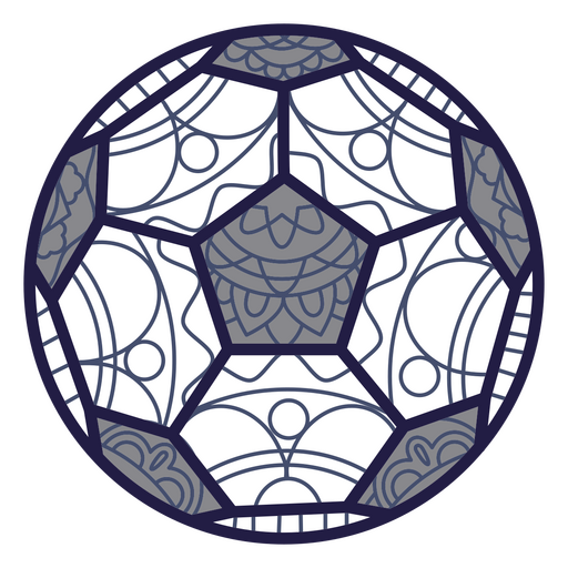 Fußball-Mandala-Symbol PNG-Design