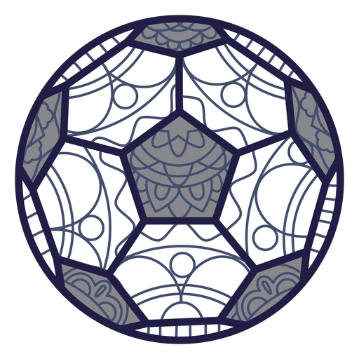 Icono de mandala de balón de fútbol Diseño PNG