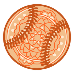 Ícone de mandala de beisebol Desenho PNG
