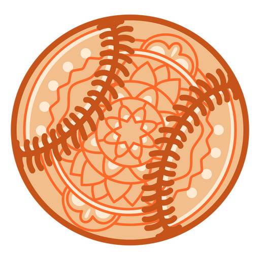 ?cone de mandala de beisebol Desenho PNG