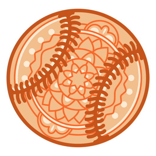 Ícone de mandala de beisebol Desenho PNG