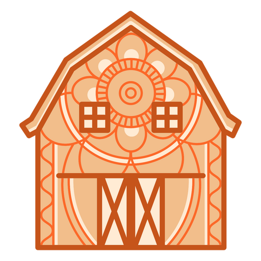 Icono de la casa mandala Diseño PNG