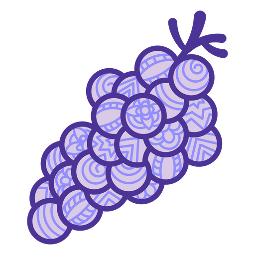 Mandala grapes icon PNG Design