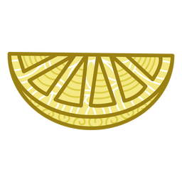 Ícone de mandala de fatia de limão Desenho PNG