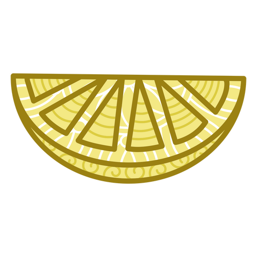 Zitronenscheiben-Mandala-Symbol PNG-Design