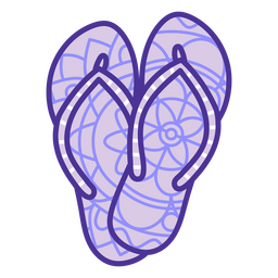 Flip-Flops-Mandala-Symbol PNG-Design