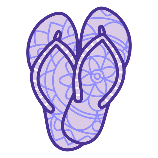 Flip flops mandala icon PNG Design