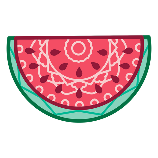 Watermelon mandala icon PNG Design