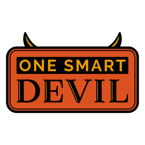 Smart devil halloween quote badge