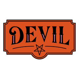 Devil halloween quote badge PNG Design